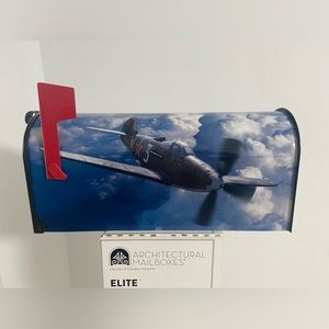 Beautiful Custom Mailbox with nostalgic plane theme. Gift ideas! Trusted seller.